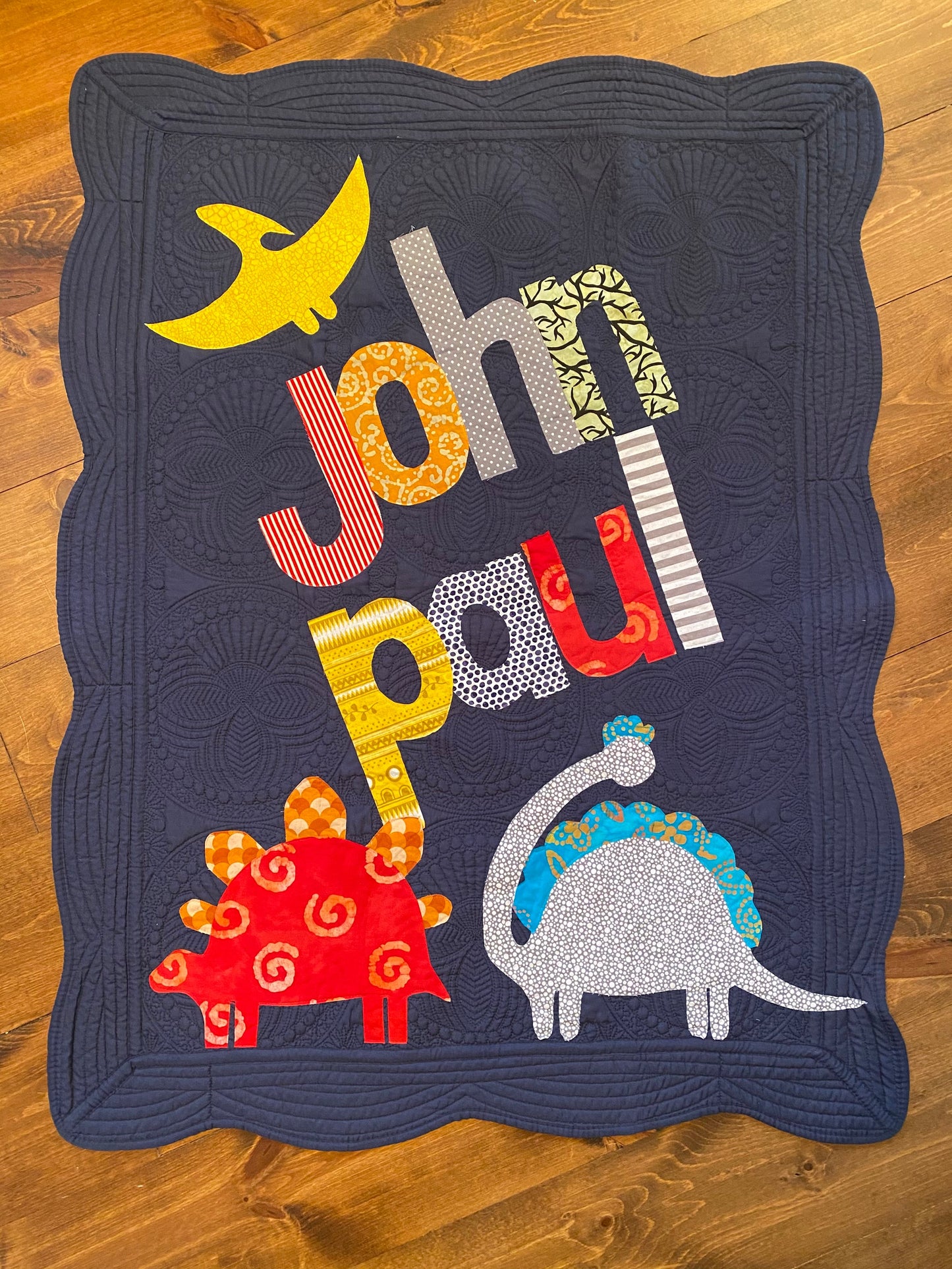 Dinosaur Personalized Baby Quilt
