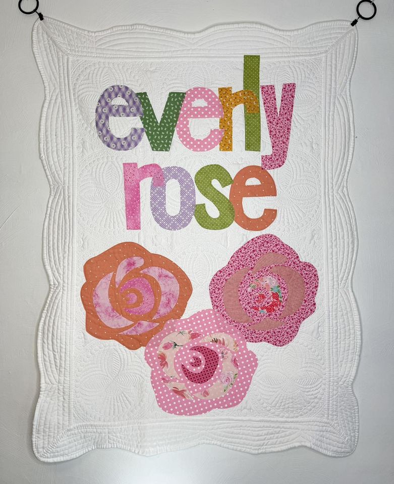 Rose Personalized Baby Quilt
