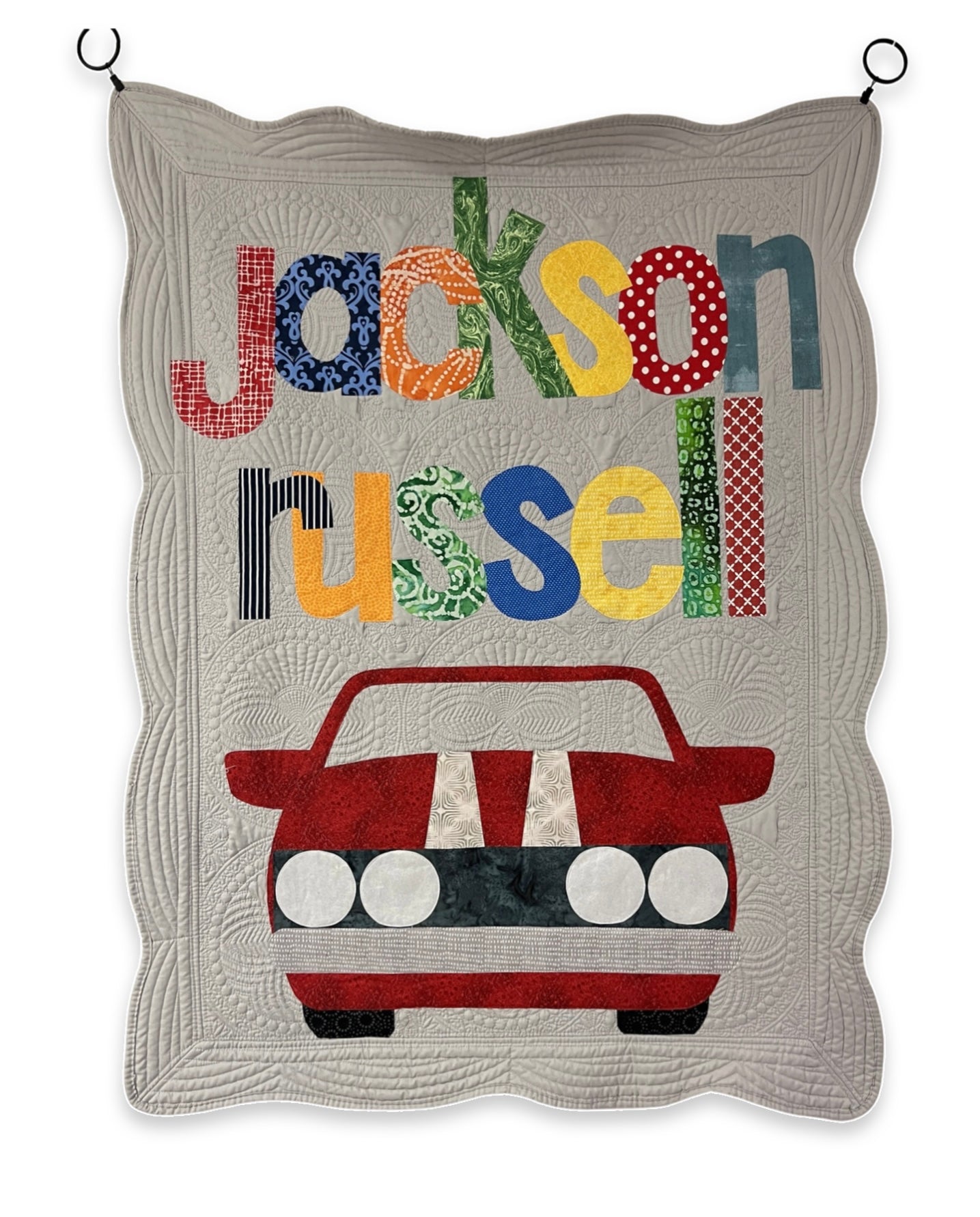 Muscle Car Personalized Baby Quilt