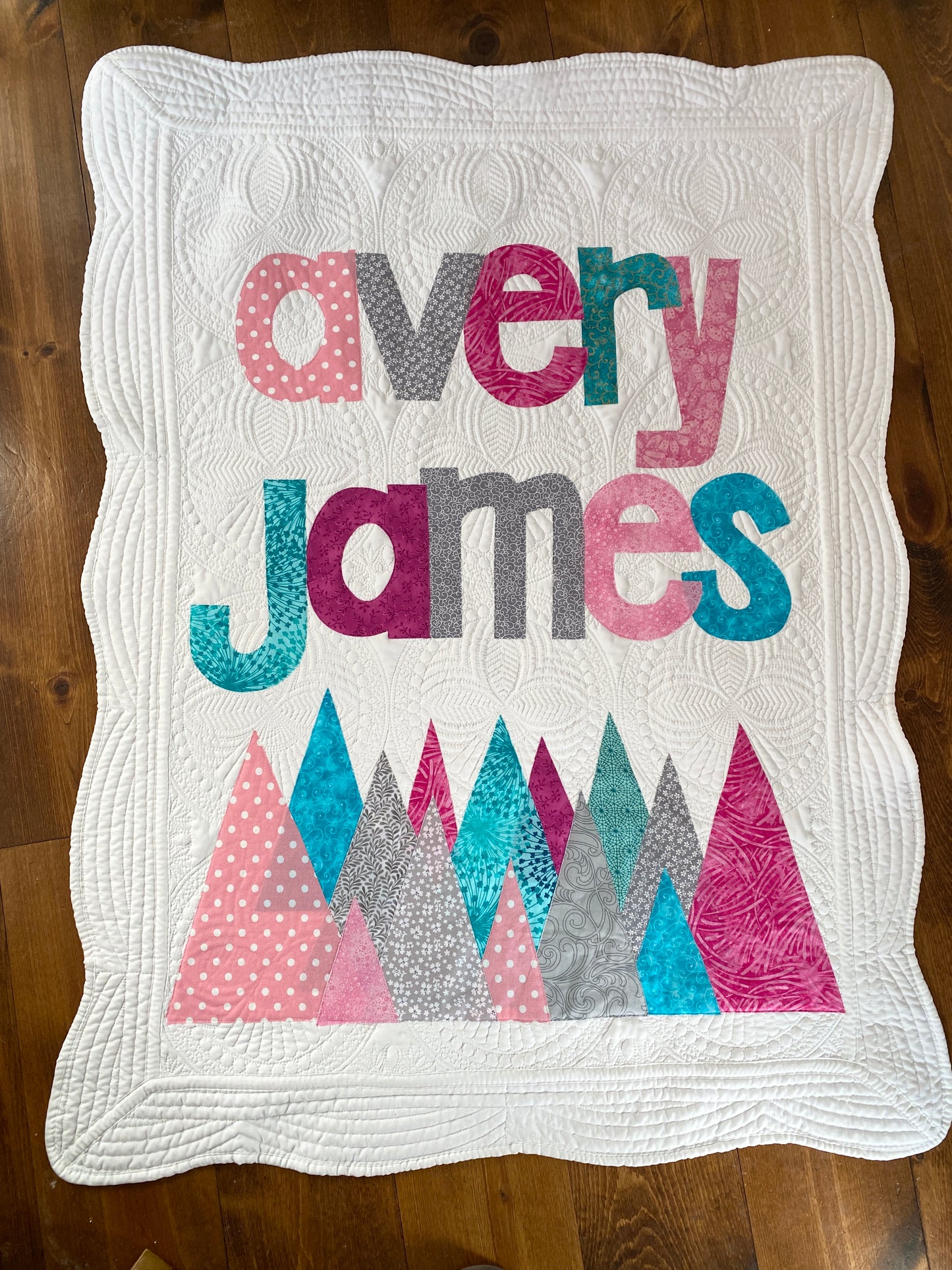 Mountain Personalized Baby Quilt