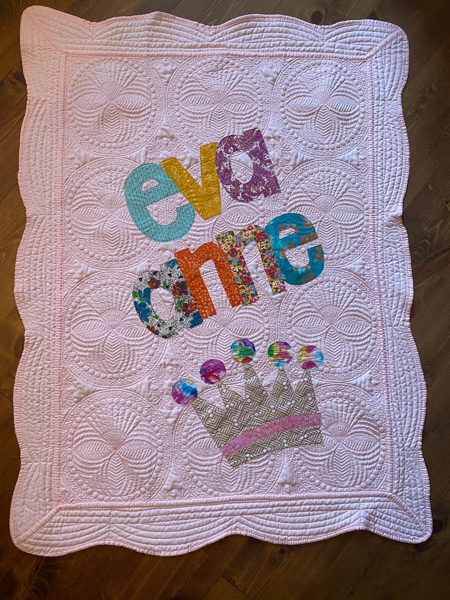 Crown Princess Personalized Name Quilt