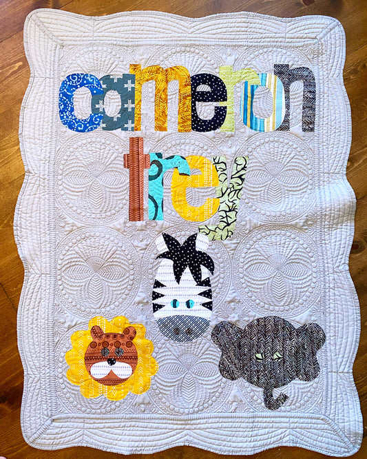 Animal Personalized Baby Quilt