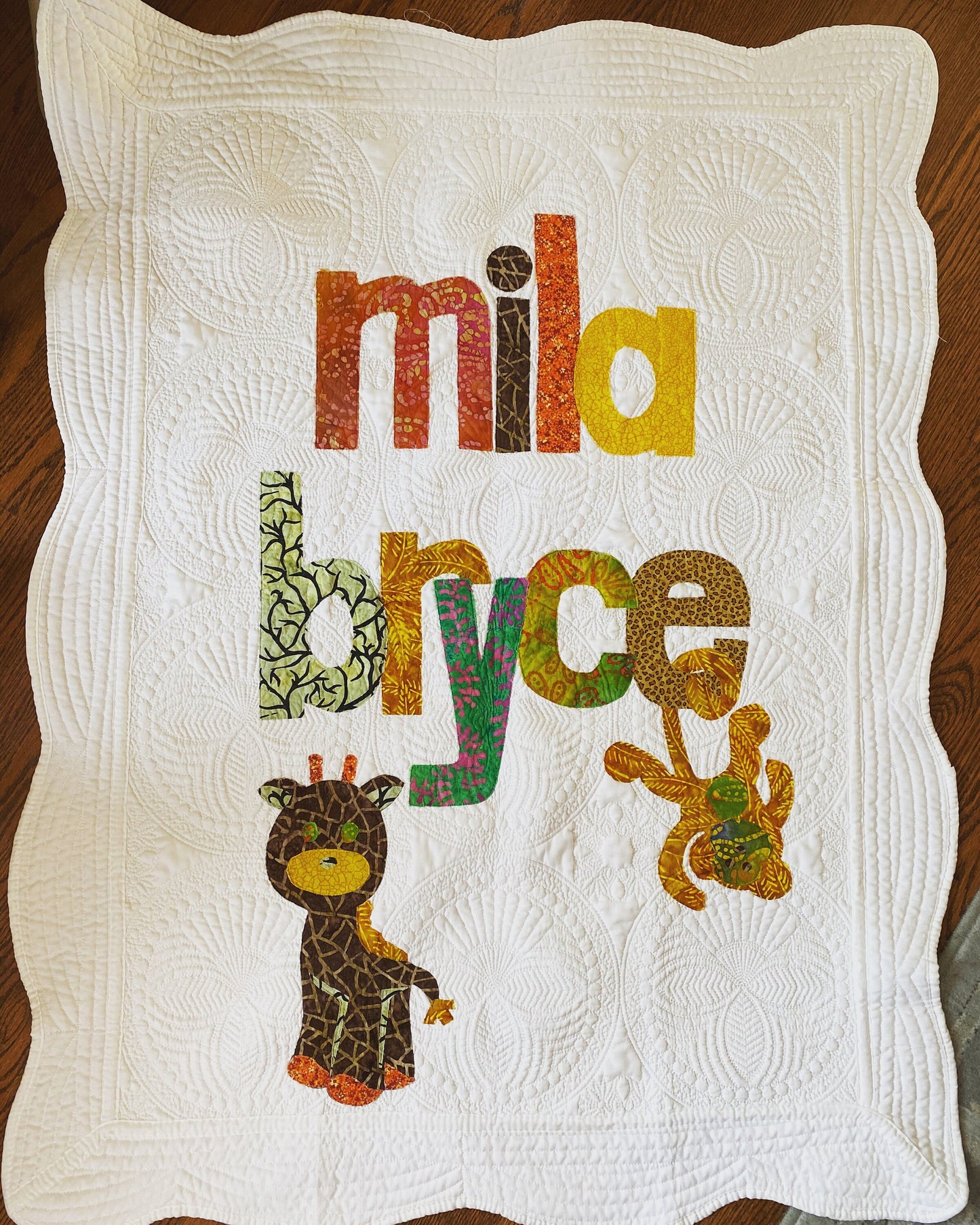 Safari Personalized Baby Quilt