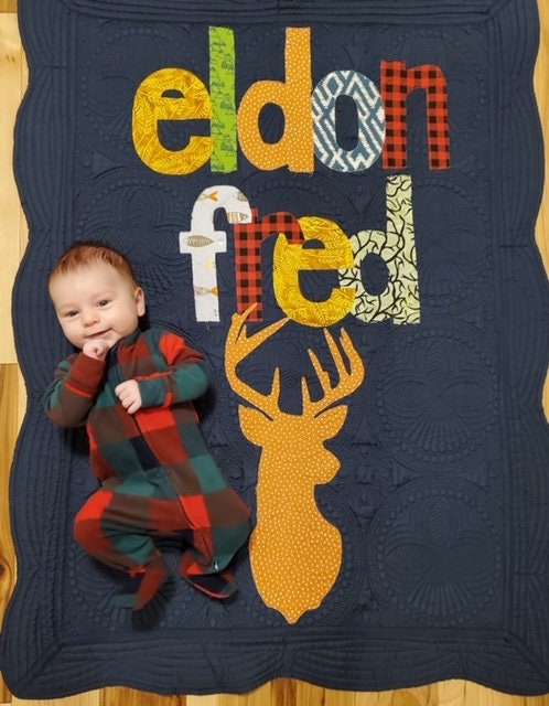 Deer Personalized Baby Quilt