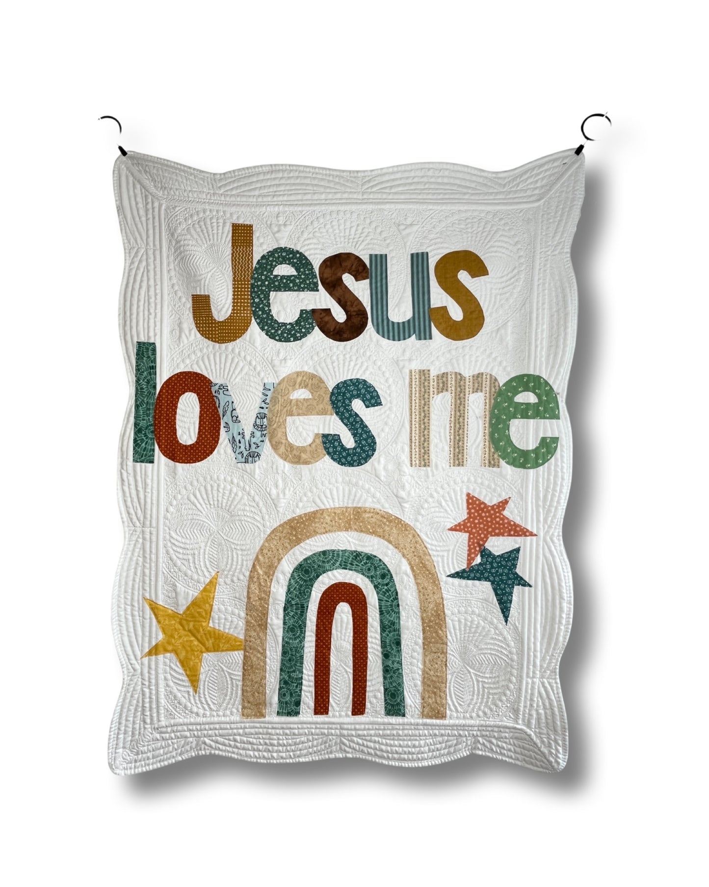 Jesus Loves Me Personalized Baby Quilt