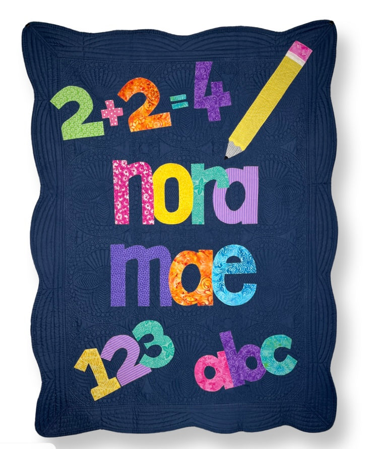 Math Personalized Baby Quilt