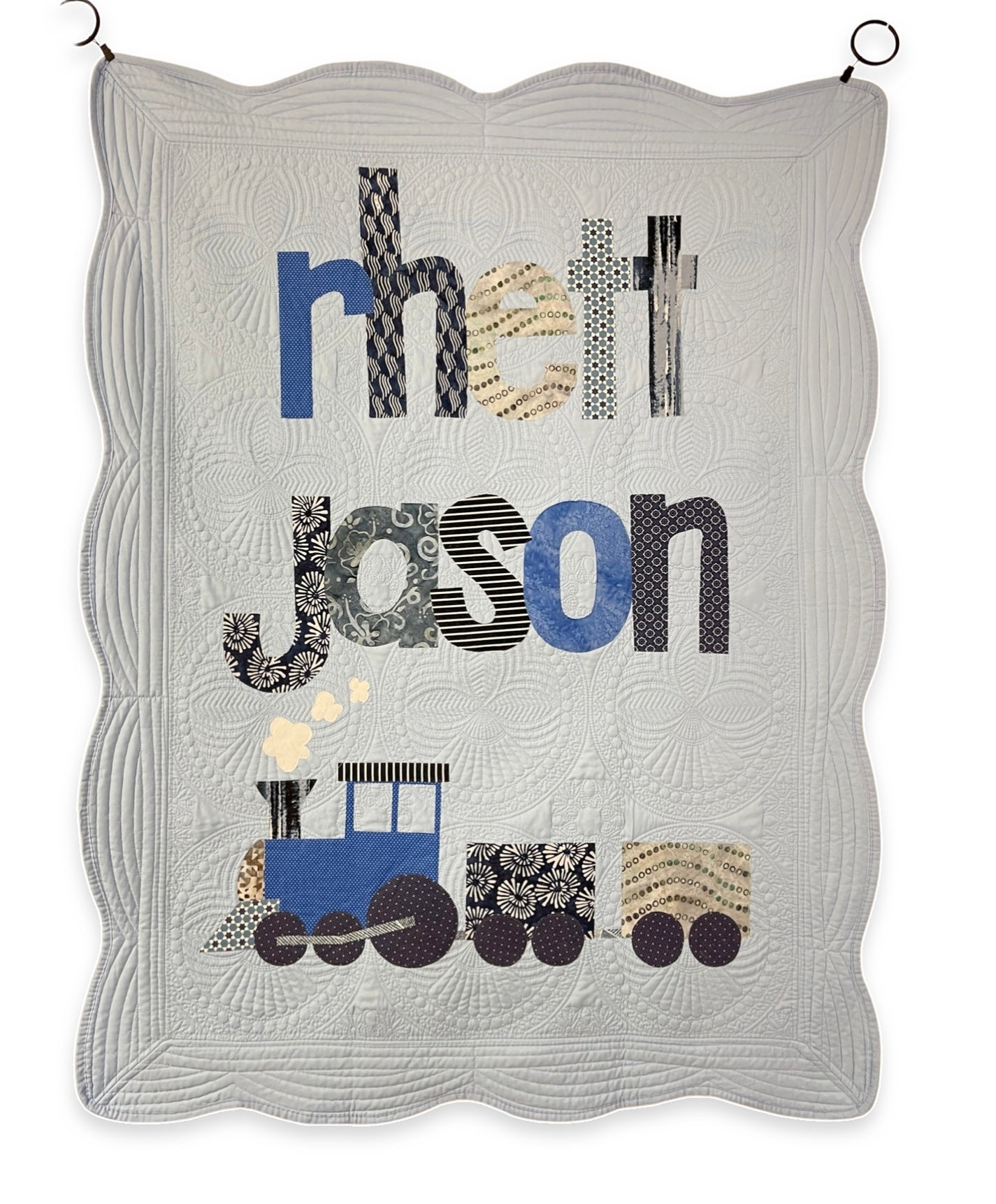 Train Personalized Baby Quilt