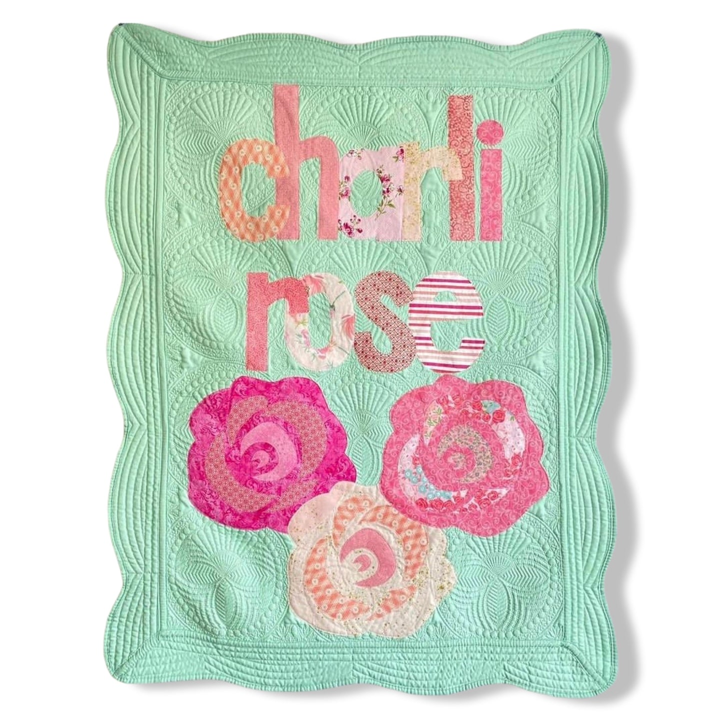 Rose Personalized Baby Quilt