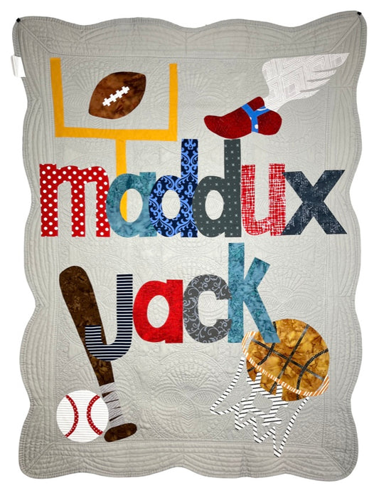Sports Personalized Baby Quilt