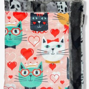Cats and Hearts Blanket